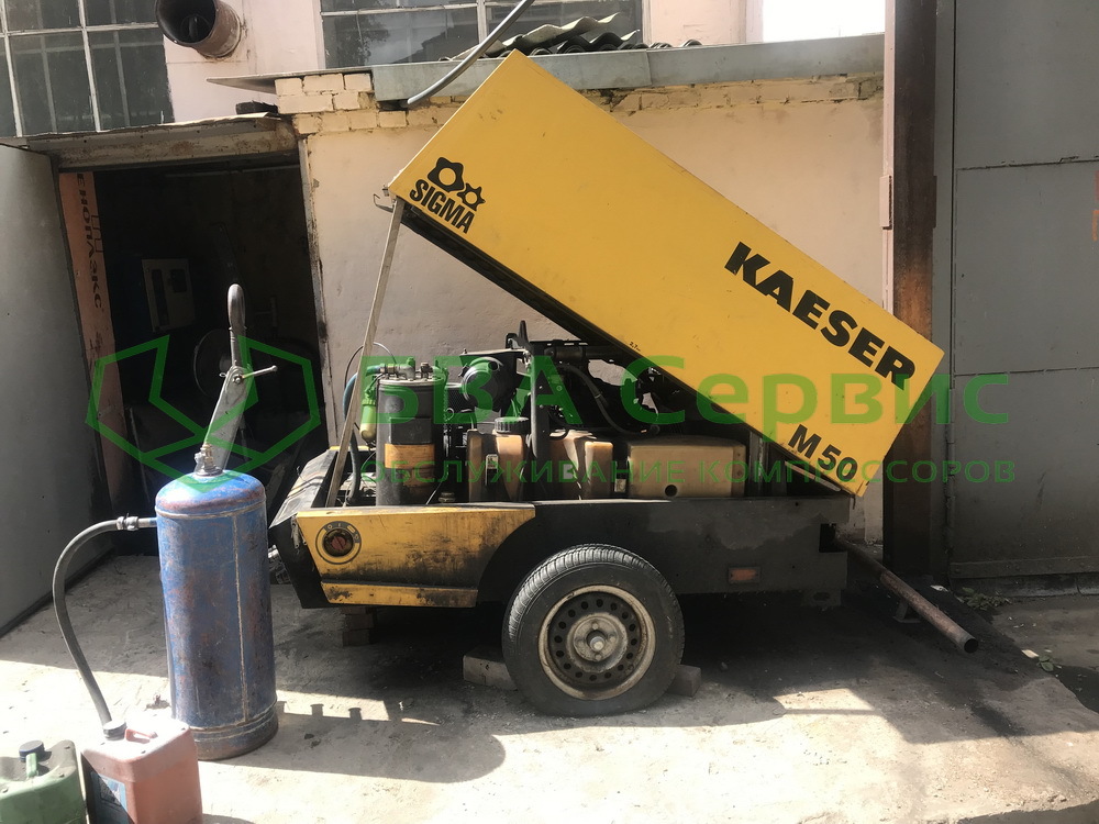 Диагностика дизельного компрессора Kaeser M50