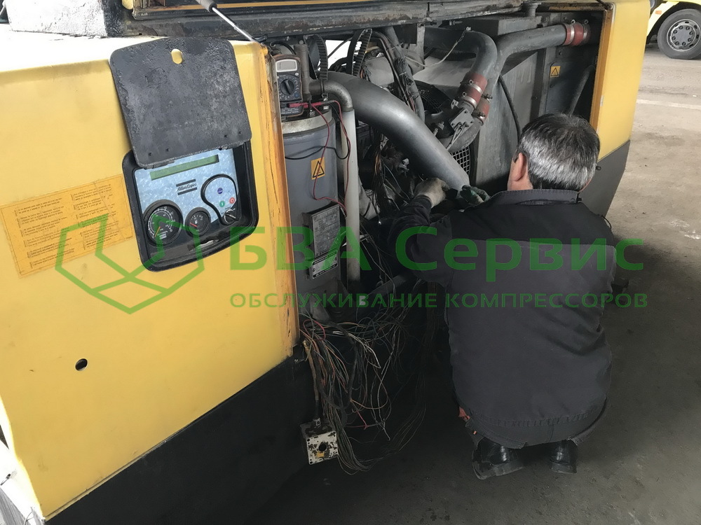 Диагностика компрессора Atlas Copco XAHS 236