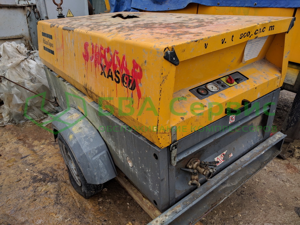 Диагностика дизельного компрессора Atlas Copco XAS 97
