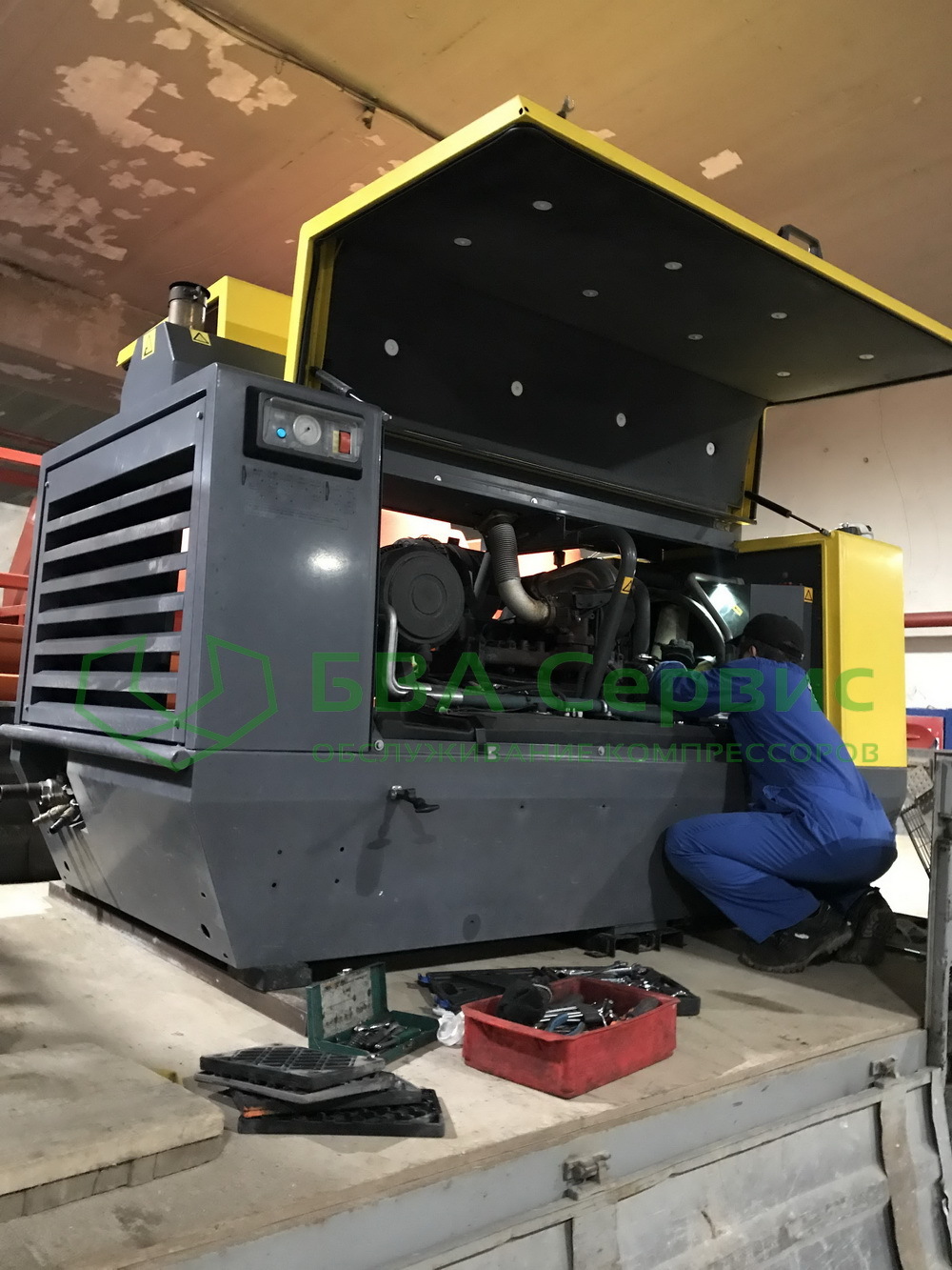 Ремонт компрессора Atlas Copco XAHS450