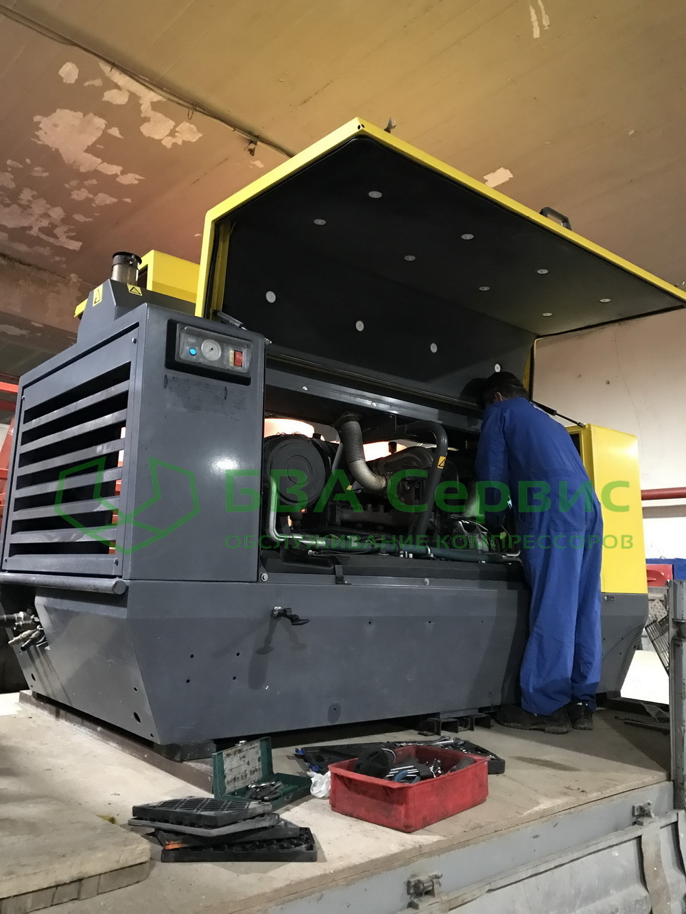 Ремонт компрессора Atlas Copco XAHS450