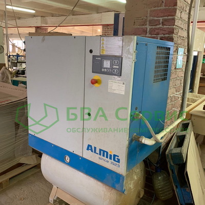 Техническое обслуживание винтового электрического компрессора Almig Combi 11