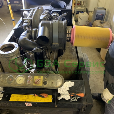 Ремонт винтового дизельного компрессора Atlas Copco XAS 97