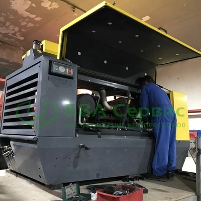 Ремонт винтового дизельного компрессора Atlas Copco XAHS 450